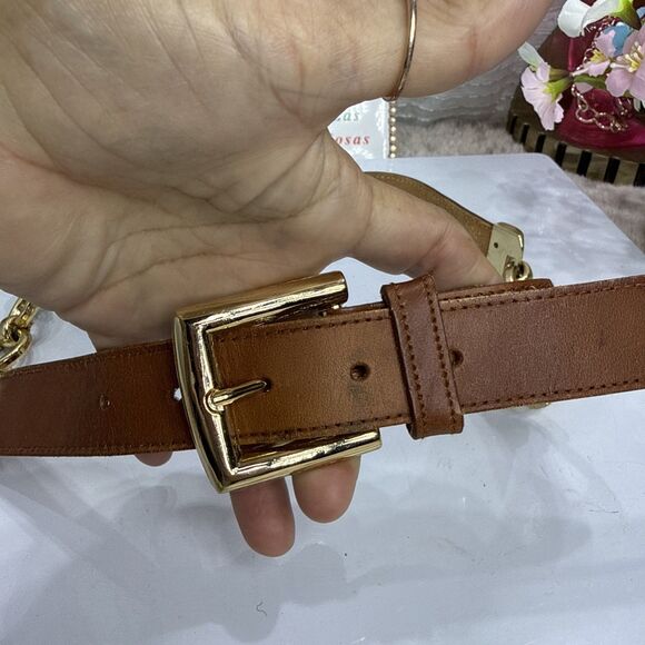 (H) VTG Express Compagnie Internationale beltmade of genuine camel leather, Sz M main image 10